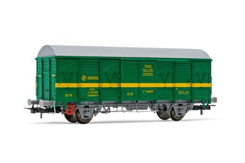 Electrotren HE6018 RENFE Güterwagen grün/gelb  Oviedo Ep IV